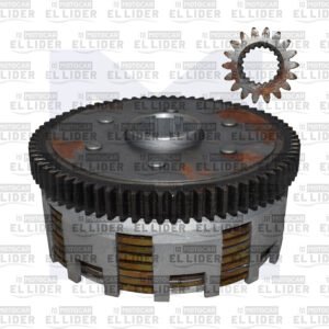 MASA CLUTCH AKT 235 KNT COMPLETA + PIÑON PRIMARIO (6 POSTES - 7 DISCOS)
